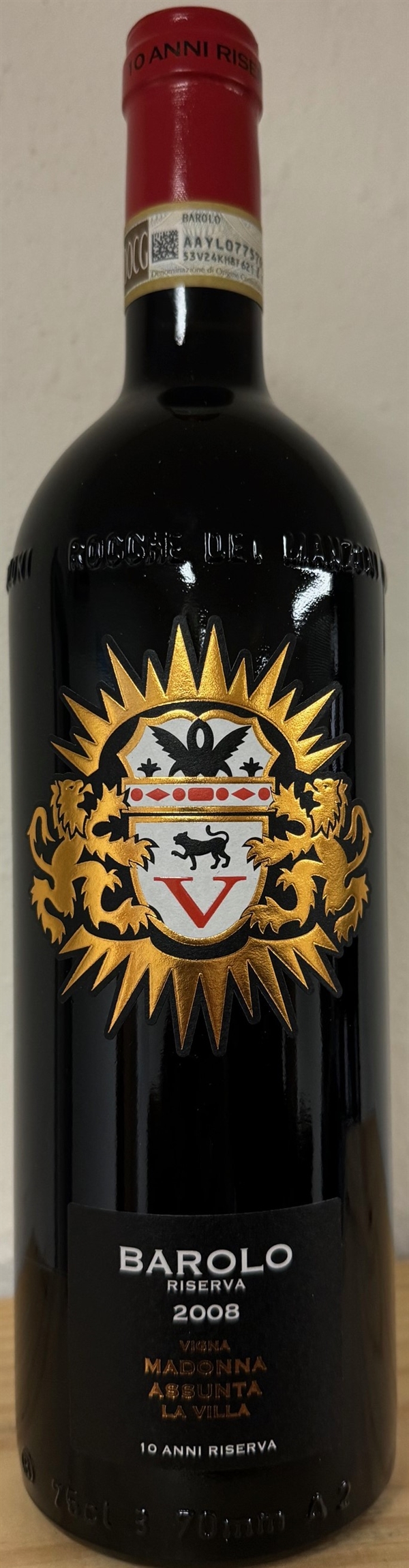 Rocche dei Manzoni Barolo Vigna Madonna Assunta La Villa Riserva 2008